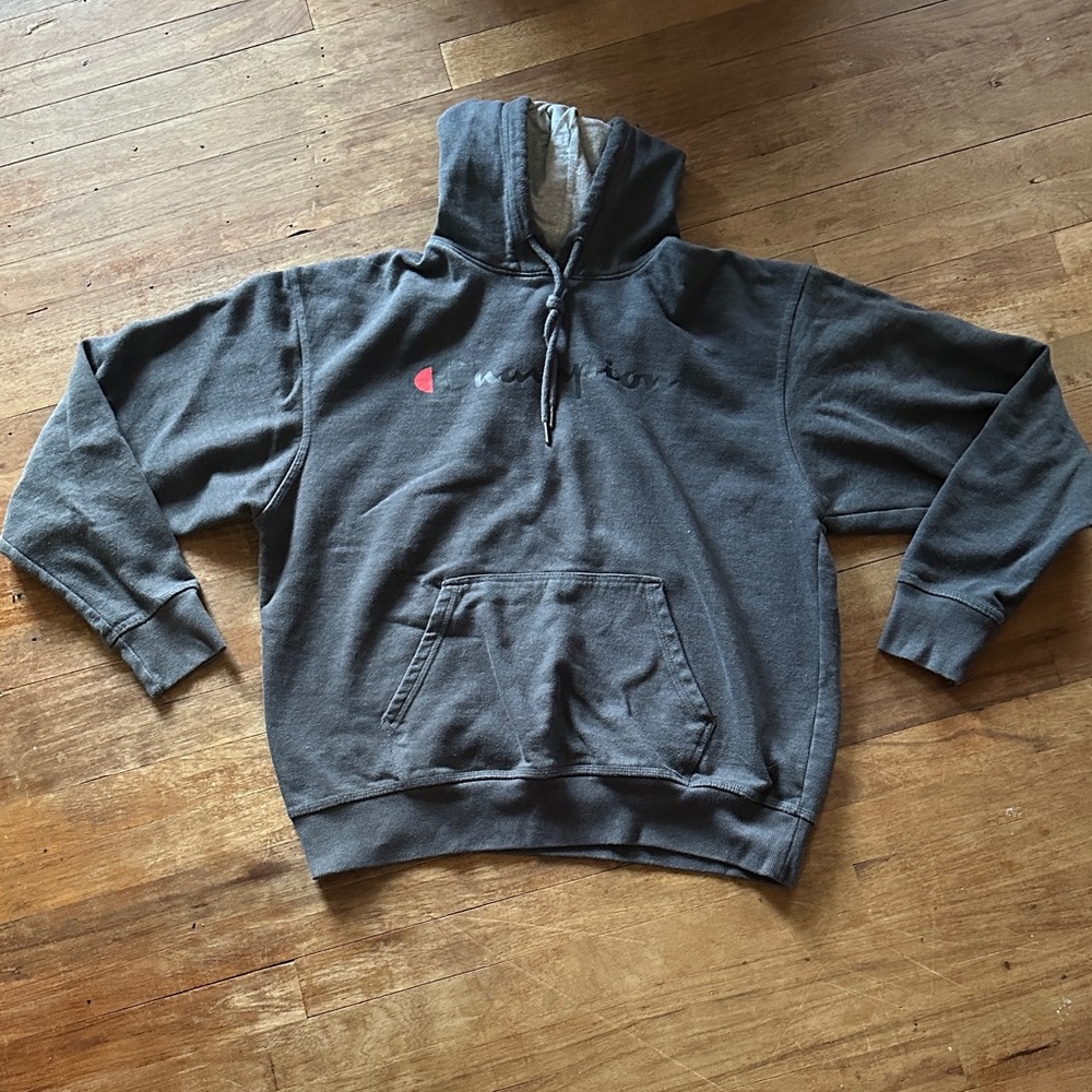 Champion Dark Gray Pullover Hoodie - L